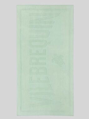 Vilebrequin Jacquard Cotton Beach Towel Mineral Green